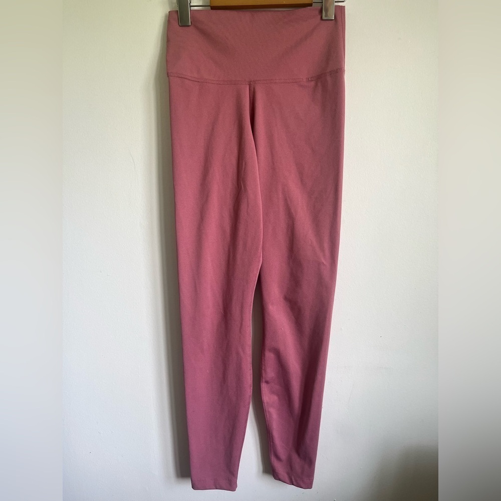 Nike Women Dri-Fit High Waist Pink Logo Yoga Ankle Pants Leggings Medium